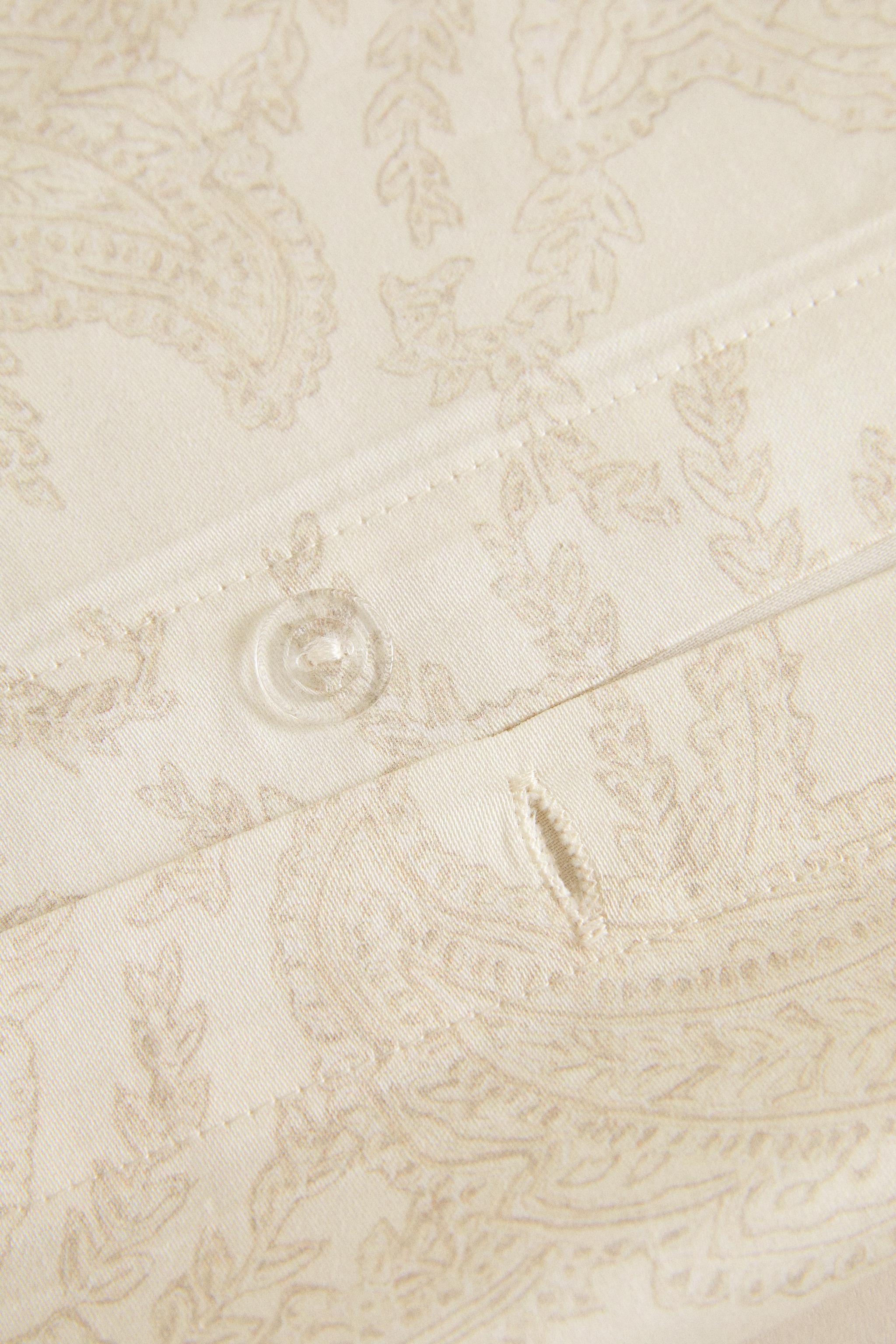 PAISLEY PRINT SATEEN DUVET COVER